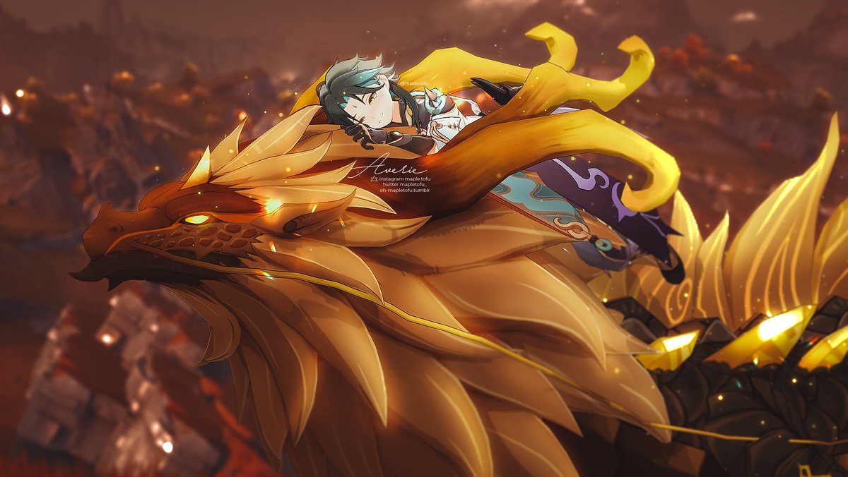 mapletofu_'s tweet photo. Xiao and Rex Lapis but make it Spirited Away :)  Zhongli best Geo Dad!
#genshinimpact #原神Mmd #原神 
models mihoyo, lukatoni5, cherrypiewithpoison https://t.co/oWjhmiZDKU