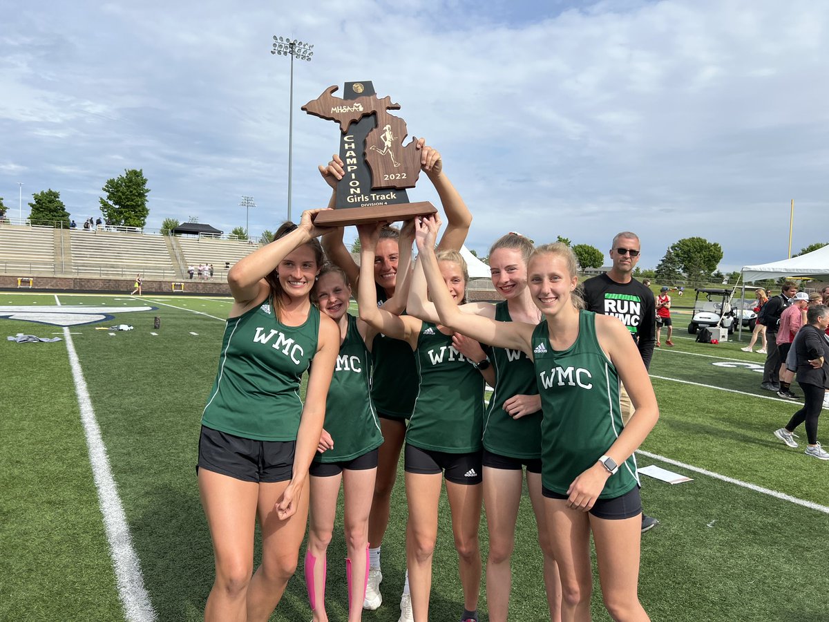 WMCsports's tweet photo. GIRLS TRACK @MHSAA D4 STATE CHAMPIONS https://t.co/J8Jnbi2AOP