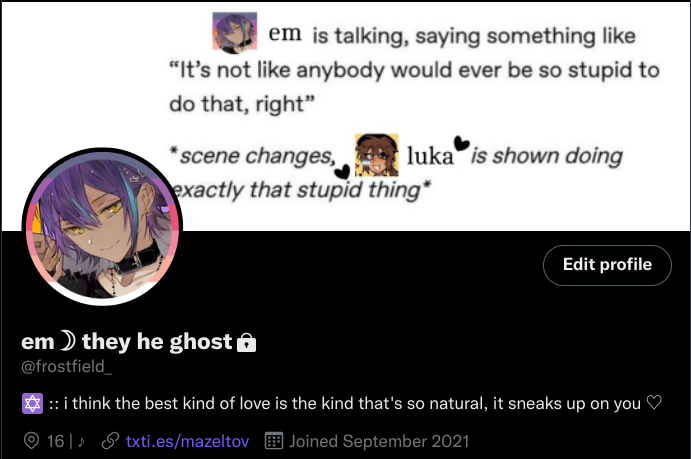 movingcastlez's tweet photo. hi guys uh since my last post i changed my new acc @ and also i jst made a quote bot so im here to promote it :] 
@frostfield_ is my account, @stellarum_ is my bot account
im logging out now goodbye this account for Real https://t.co/NYjTTrce2g
