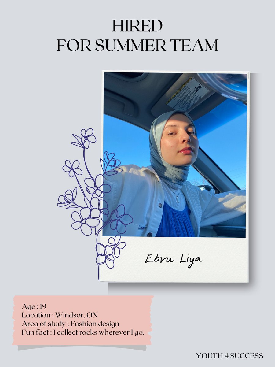 Y4SCanada's tweet photo. Join us welcoming EbruLiya to our Summer Team! 🌸 https://t.co/wF3j6Ylxyn