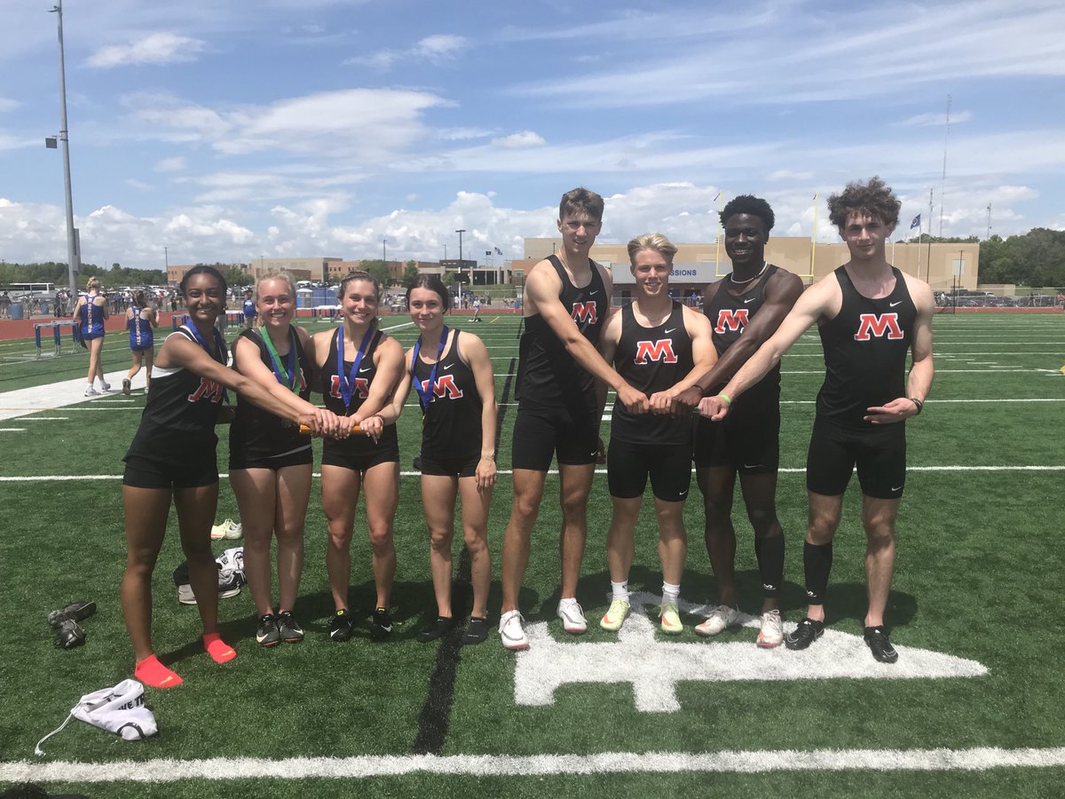 Twins!!   Two section champion 4x100 teams.  Girls with a 49.35 and Boys with SCHOOL RECORD 42.35!    #SpeedySpuds