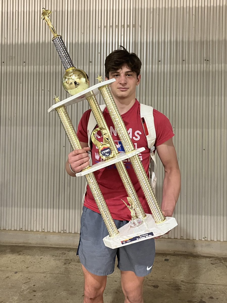 STA_Wrestling's tweet photo. Dylan Elmore is competing this weekend at the Rocky Mountain Nationals in Colorado where he went 4-0 dominating his way to 1st Place! https://t.co/xBWPNNuP9d