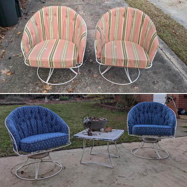 One of our clients <a href="/betzilla22/">Betsy Grondy</a> says, Wanted to share with you all the before and gorgeous after on my 𝘃𝗶𝗻𝘁𝗮𝗴𝗲 𝗛𝗼𝗺𝗲𝗰𝗿𝗲𝘀𝘁 𝗰𝗵𝗮𝗶𝗿𝘀 𝘄𝗶𝘁𝗵 𝘆𝗼𝘂𝗿 𝗳𝗮𝗯𝗿𝗶𝗰!
modern-fabrics.com