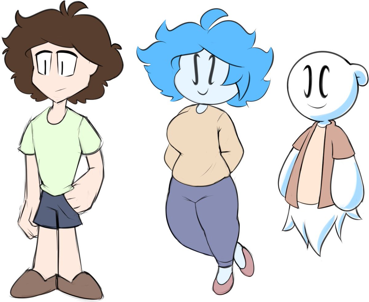 a bunch of Boolia, Lumee and me (my sona) doodles 