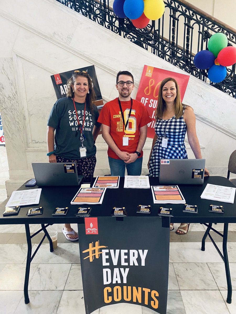 School just got out , and we worked our first summer event engaging families <a href="/LFPL/">LFPL</a>! The summer reading kick-off was super fun, and it was great to see so many of our #JCPS students &amp; families. <a href="/JCPS_Attendance/">JCPS Pupil Personnel</a>  #everydaycounts