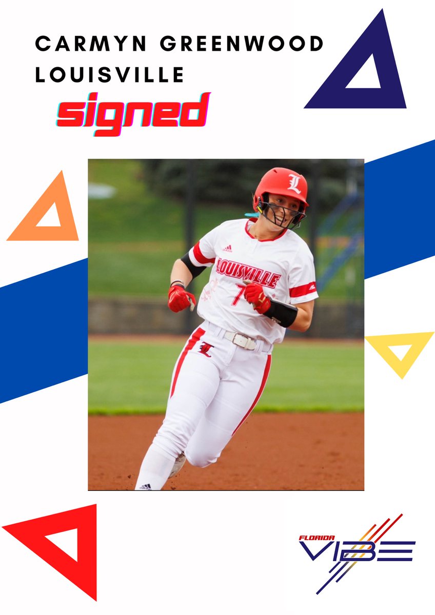 floridavibesb's tweet photo. The 2022 Florida Vibe select, CARMYN GREENWOOD, outfield, Louisville

Welcome the newest member of the Florida Vibe, Carmyn Greenwood, officially SIGNED for 2022! #feelthevibe #americasteam @D1Softball @softballamerica @ExtraInningSB @JustinsWorldSB @LouisvilleSB @CarmynGreenwood https://t.co/KbPg8JKgI9