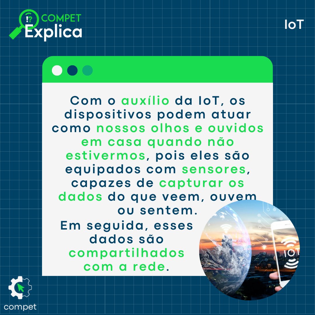 compet_cefet's tweet photo. Já imaginou a sua geladeira notando que algo está acabando, enviar um sinal ao seu computador, que solicita este alimento ao mercado e ele seria entregue em sua casa? Pois bem, isso logo será possível, graças à IoT. Mas afinal, o que é Iot?
#cefetmg #compet #competexplica #iot https://t.co/WxIqFFuRE3