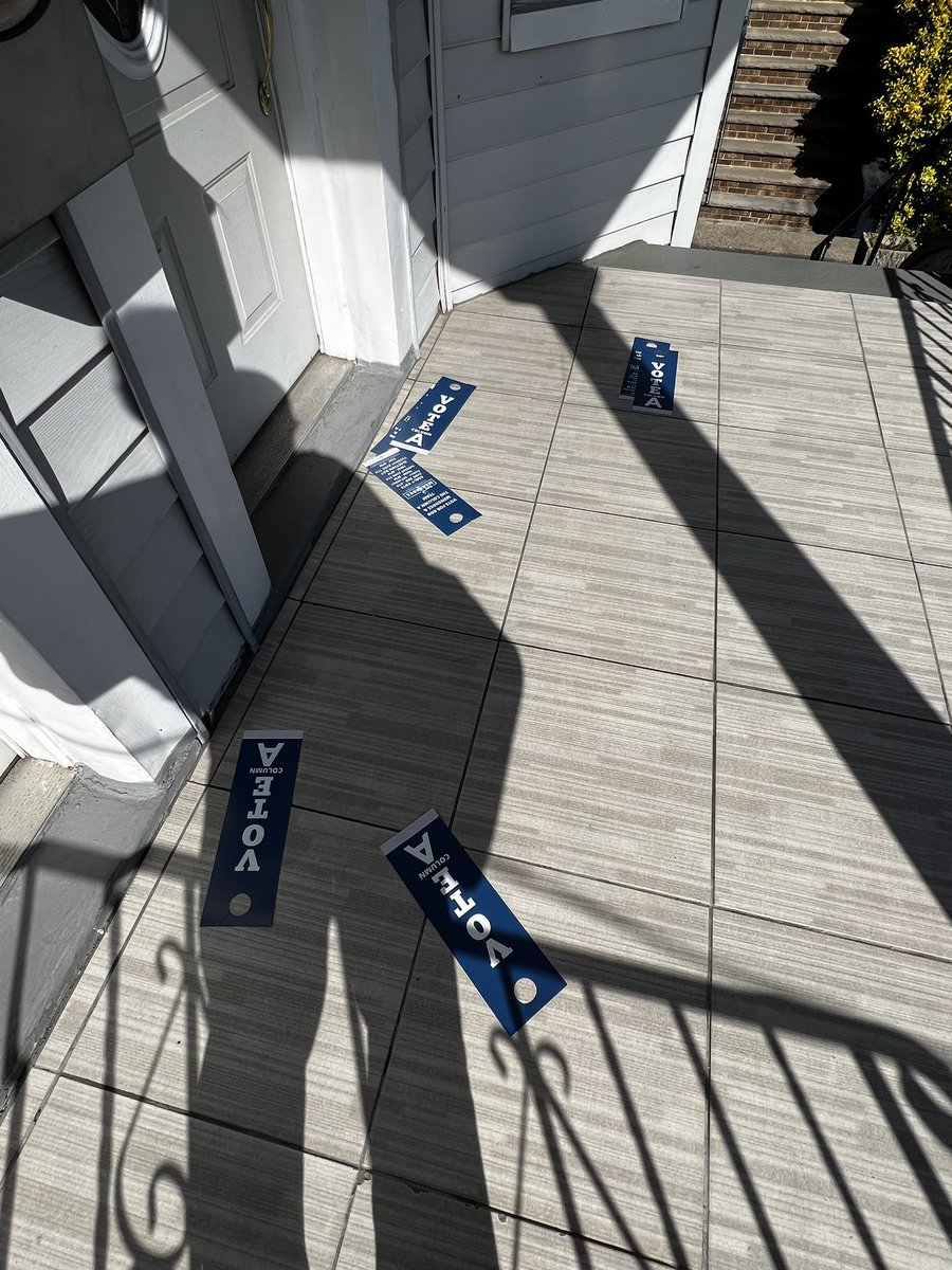 This is not a good way to campaign <a href="/SenatorMenendez/">Senator Bob Menendez</a> @mayorstack this was just dropped in front of my house. We have 2 doors, no need to drop 7 door tags on the floor. They could just hang 1 door tag on each door.