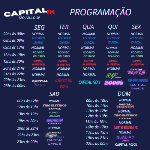 CapitalFMSP1's tweet photo. Acesse e ouça a programação 24hs, pelos links abaixo: https://t.co/VqilyTanP0 e pelo radios net: https://t.co/BMfFrFoU8u
CAPITAL FM _ A WEBRÁDIO QUE MAIS CRESCE NO BRASIL https://t.co/oKErIccILH
