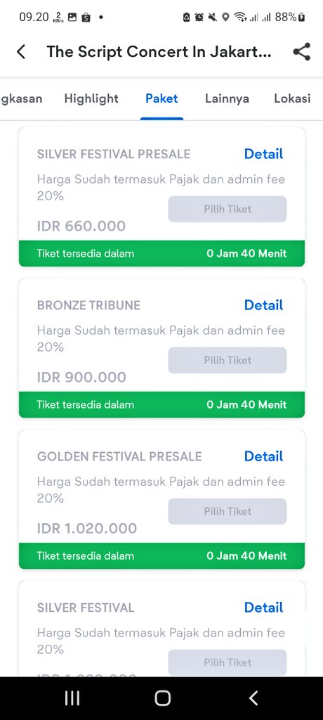 invodka77's tweet photo. @bbleury @TheScriptIndo @thescript @TheScript_Danny ka mau tanya dong, pas masuk di menu tiket the script nya keluar masuk apa ditungguin? soalnya kl ditunggu menitnya ga berkurang https://t.co/d4FzzfV2HE