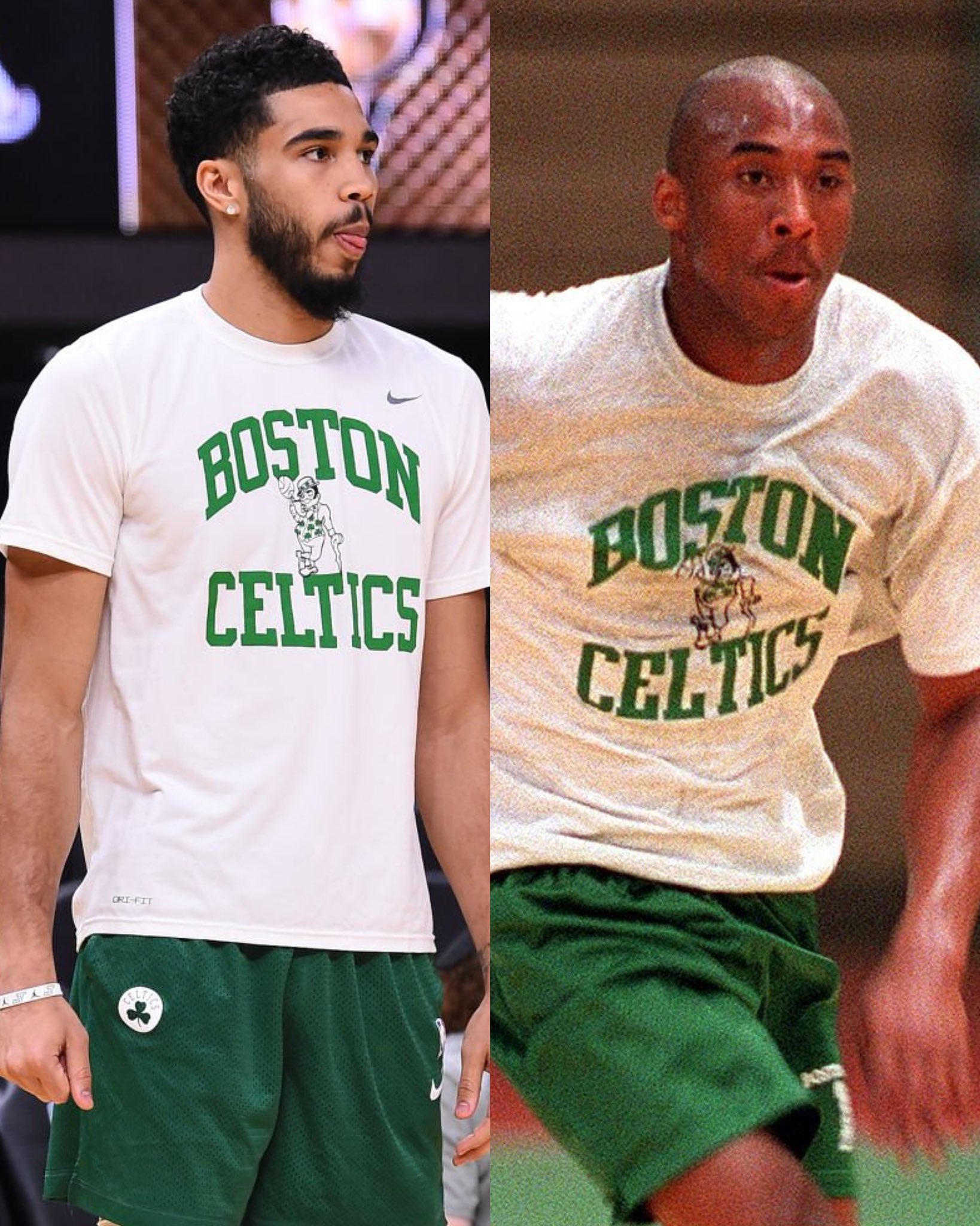 X \ Real NBA Quotez على X: 'Tatum dressed for practice exactly like Kobe  was for his Celtics workout.