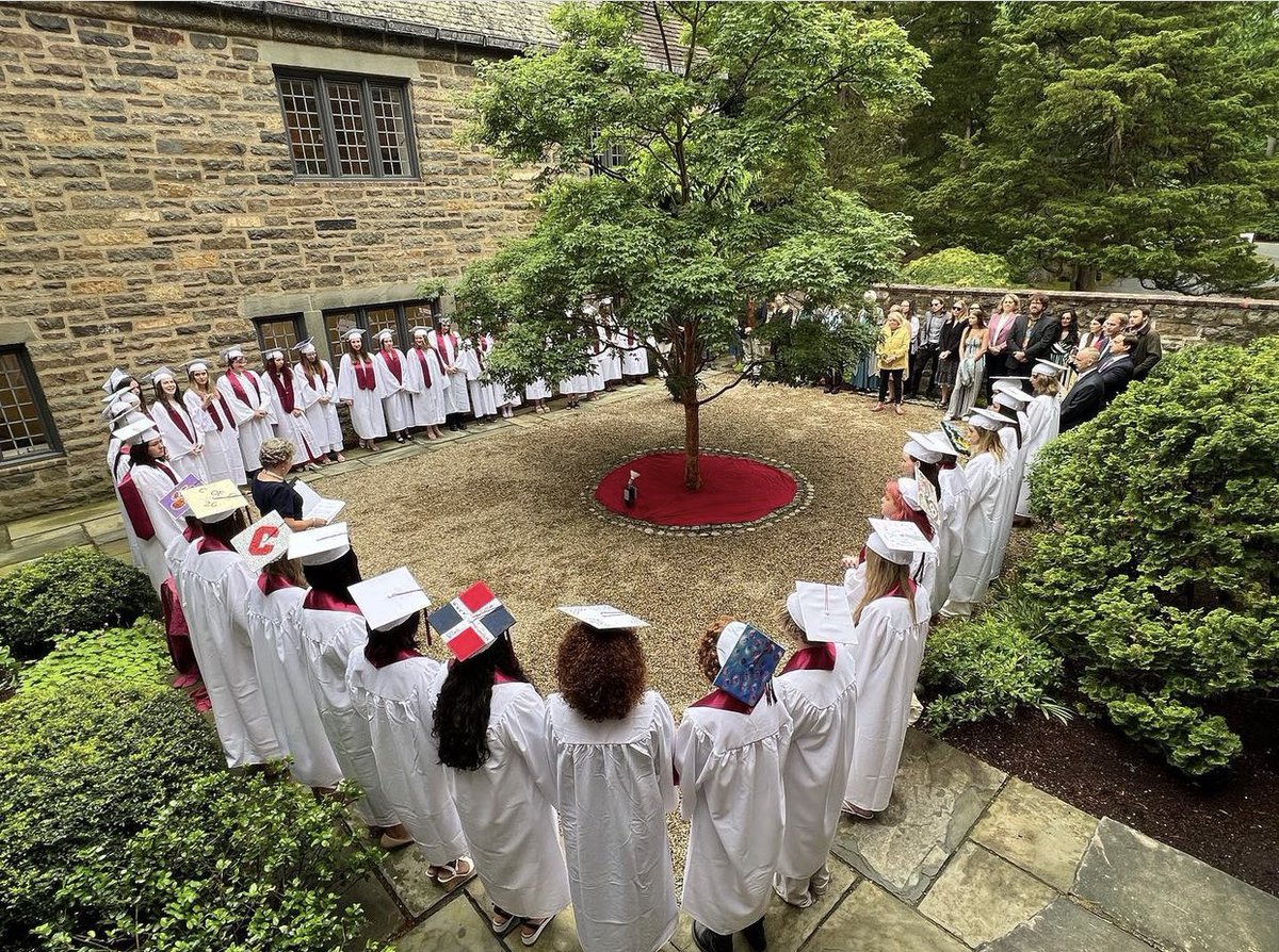 The class of 2022 leave their mark in our beloved APH tradition of laying stones engraved with each student’s name in our Legacy Garden. #Classof2022