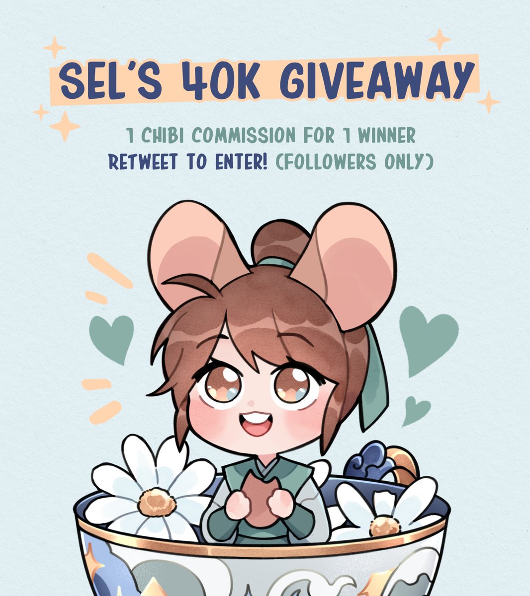 selwujun's tweet photo. Thank you for 40k+ followers! 🥺💛
I can't believe I can even reach this number on this account, so I want to do a small giveaway!
—
To enter:
💛Retweet and follow!
💛(optional) reply with what animal is your favorite for MoShang!
❌no giveaway accounts
ending on Friday~ https://t.co/ZuXI1EohEH