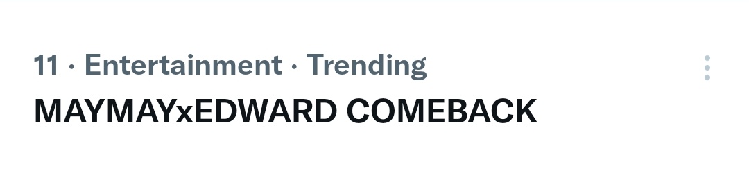 MayWardBOHASOLO's tweet photo. Our tag is trending at 11th spot nationwide! #ASAPcomeback @iwantasapofc @ASAPOfficial

MAYMAYxEDWARD COMEBACK
#MayWard
@maymayentrata07 @Barber_Edward_ https://t.co/8uLLgEoEBs