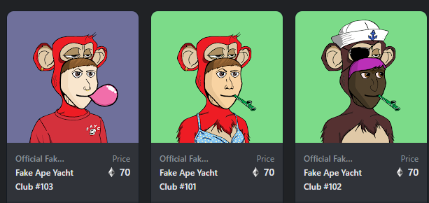 Fake Ape Yacht Club tweet media