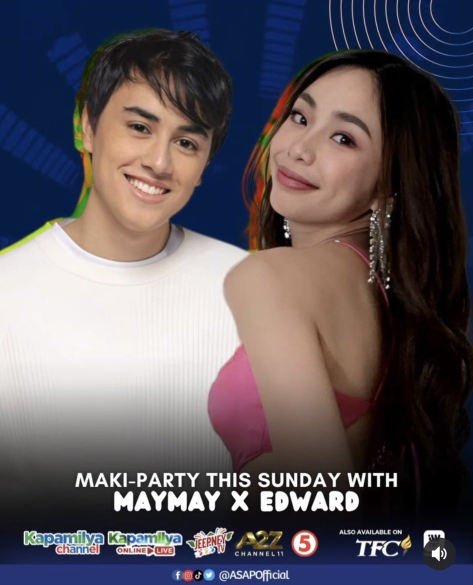 MayWardBOHASOLO's tweet photo. Abangan ang special performance ni @maymayentrata07 at @Barber_Edward_ LIVE mamaya sa ASAP Natin 'To! #ASAPcomeback 

MAYMAYxEDWARD COMEBACK
#MayWard https://t.co/MpSTGVRoNC