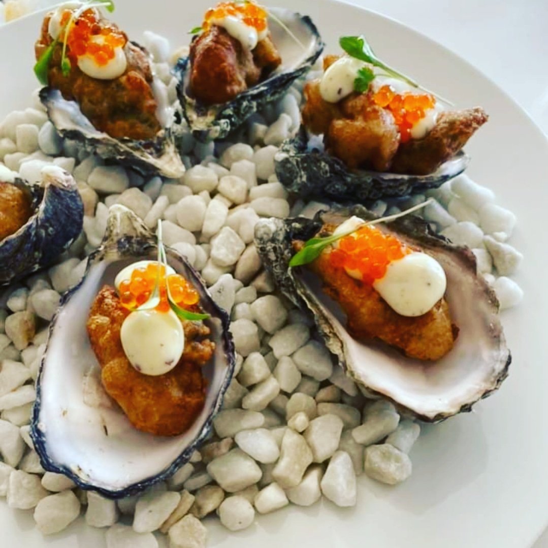 Fish&Bean on Twitter "Crispy SligoOysters with goatsbridge trout