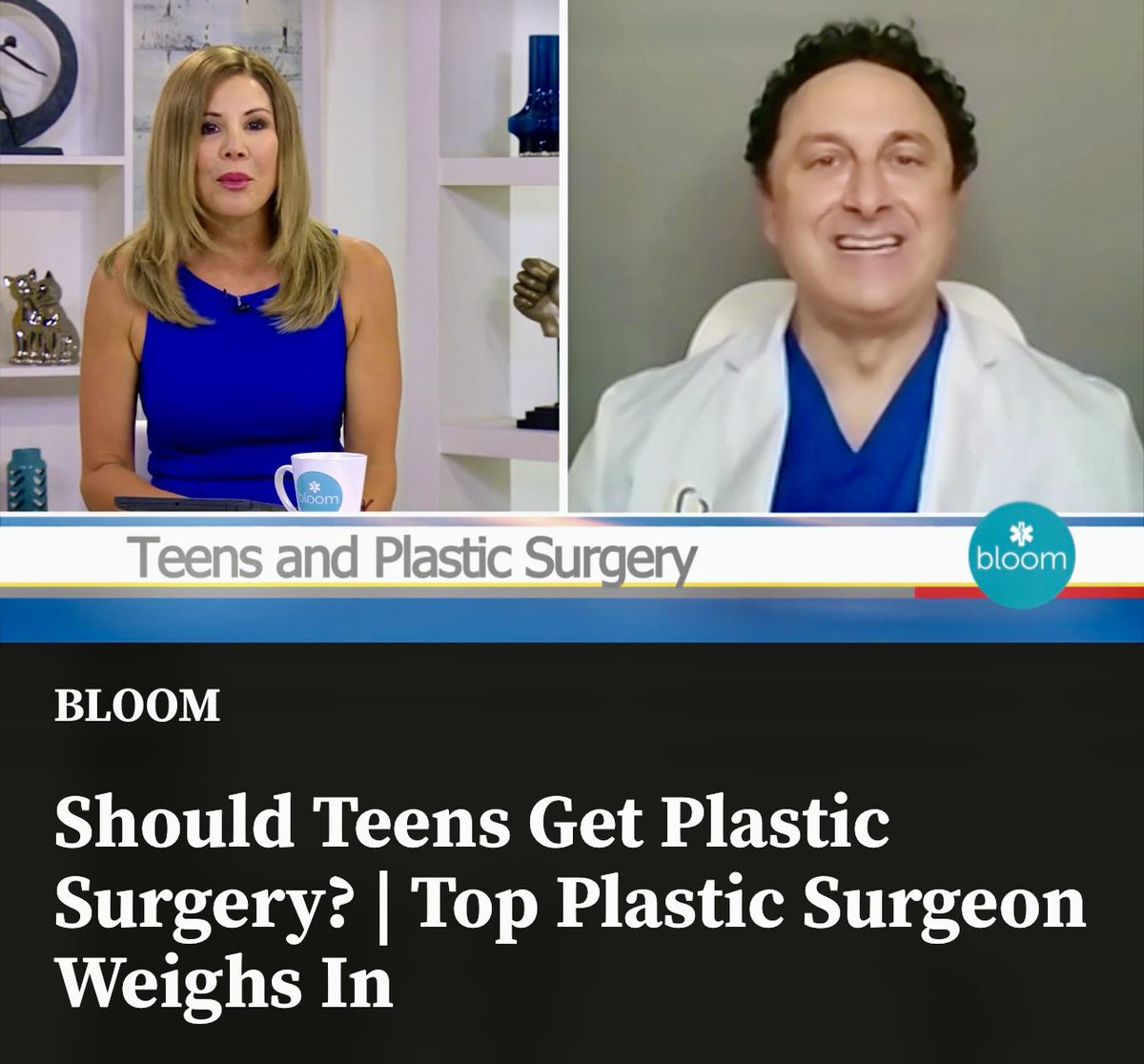 I spoke on Channel 8 with @gayleguyardotv on teenage plastic surgery. With the influence of social media and the internet, it has become a very important topic.

As a board certified plastic surgeon and a director of an advanced aesthetic surgery fellowship, I shared my views.