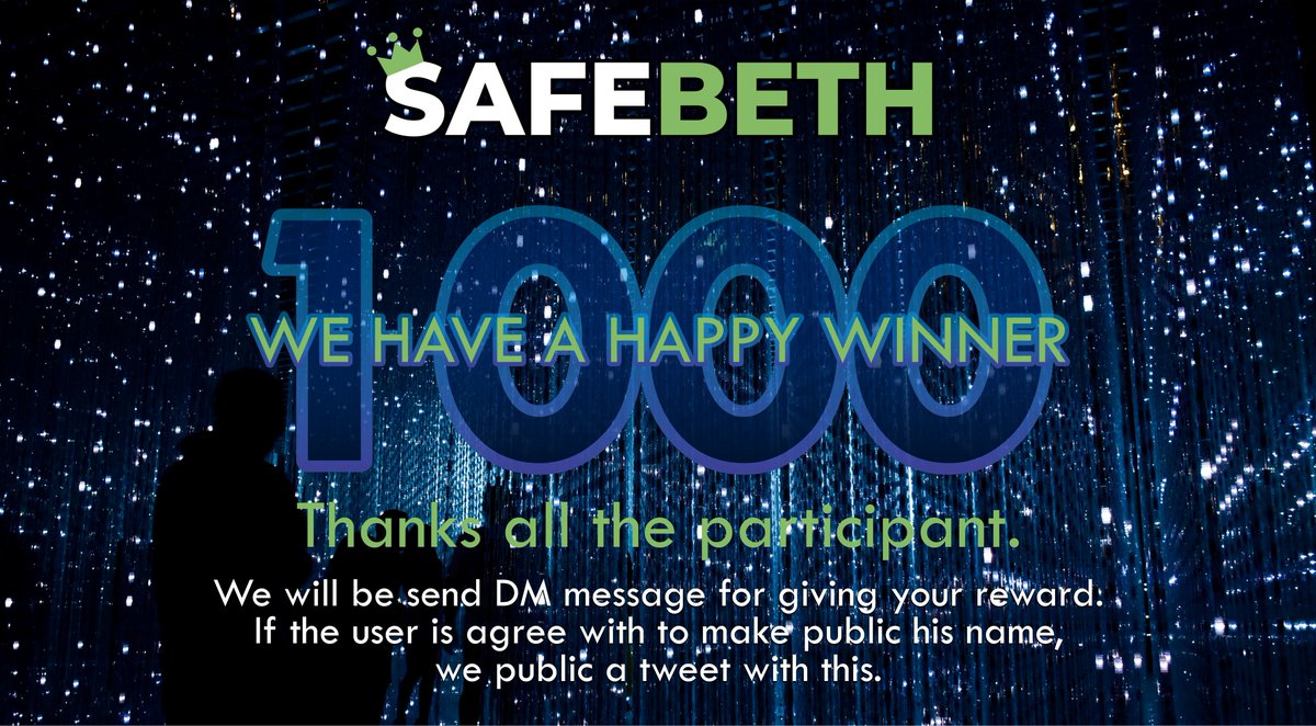 BethSafe's tweet photo. #Safebeth #bethsafe #winner https://t.co/LDNujpUY2P