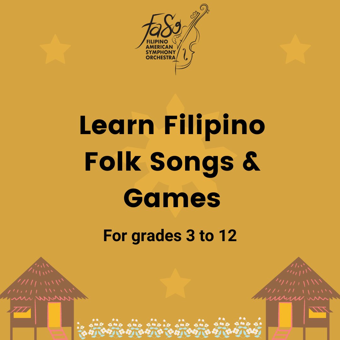 FASO fam we have a Filipino Folks Songs &amp; Games Workshop this month!
Sign-ups are open for all children grades 3-12🙌🏽
This 2-hour workshop is in-person in Los Angels &amp; will be taught by Tiffany Unarce Barry on Sat, 6/25
For more information and to sign up 
fasomusic.org/register-folks…