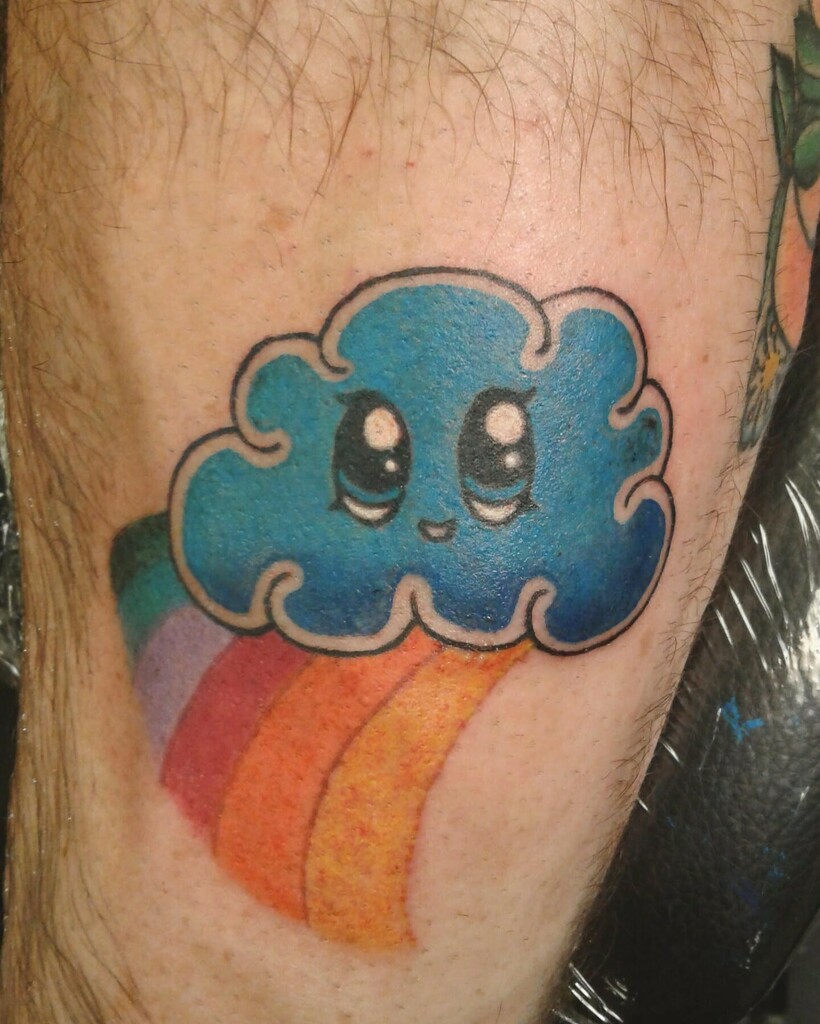 522Tattoo's tweet photo. A happy little rainbow perfect for pride month! 🌈
Done by Molly!

@mollyharrisz 

#colortattoo #pridemonth #pride #rainbowtattoo #happyrainbow #seattletattoo #seattletattooartist #pnwtattoo https://t.co/KJg8QZcPkw