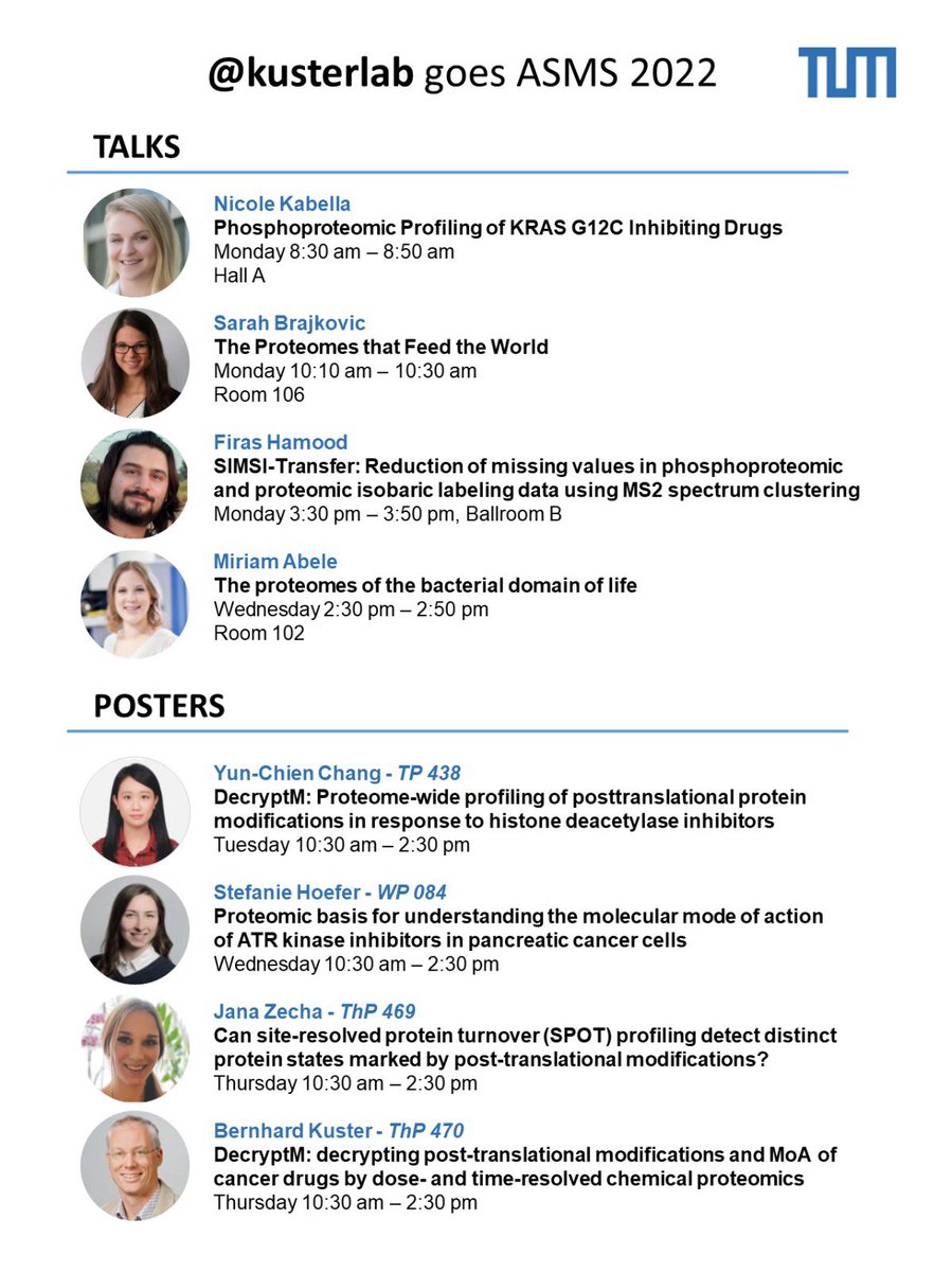 kusterlab's tweet photo. Our line-up for this ASMS isn‘t big…it‘s #kusterscale. See you all at #ASMS2022! https://t.co/vbQERKBplW