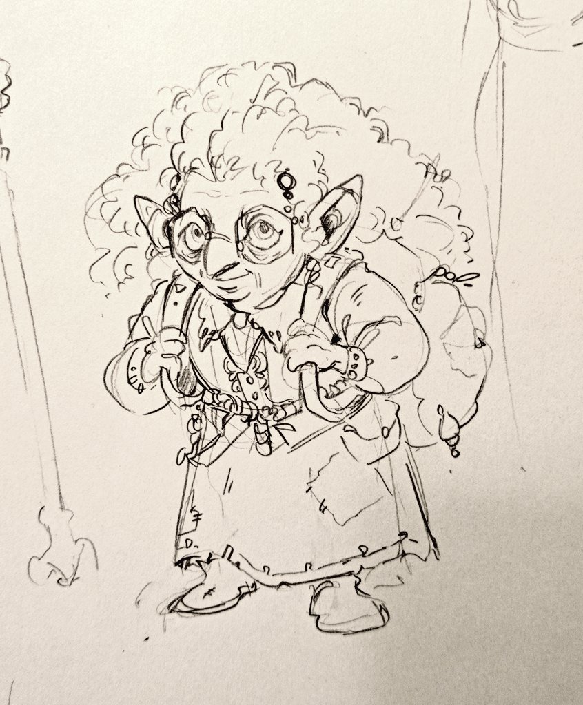 I drew this lady today in my sketchbook she's small and full of crimes 