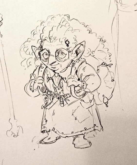 I drew this lady today in my sketchbook she's small and full of crimes 