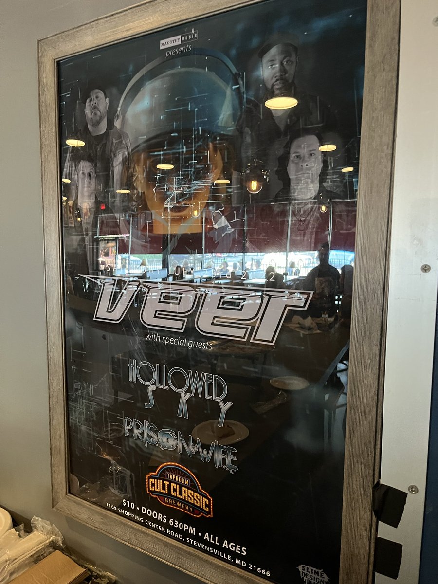 Hanging at Cult Classic tonight, nice to see our show poster on the big board! We’ll be here with <a href="/VeerBand/">VEER</a> &amp; <a href="/PrisonWifeBand/">Prison Wife</a> on Saturday, July 23rd! 

Tix available now:
simpletix.com/e/veer-with-sp…