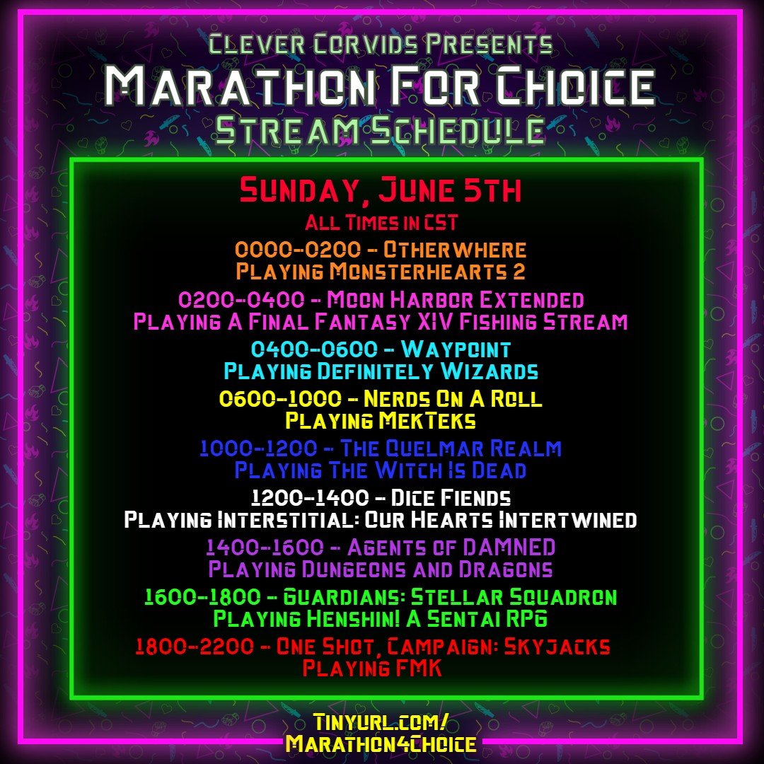 Tomorrow at 4am pst/6am CT <a href="/NOAR_podcast/">Nerds On A Roll</a> will be playing MekTeks for the #MarathonForChoice! There's going to be coffee, mechs, bleary eyed me and tons of fun. So come out and support a great cause!