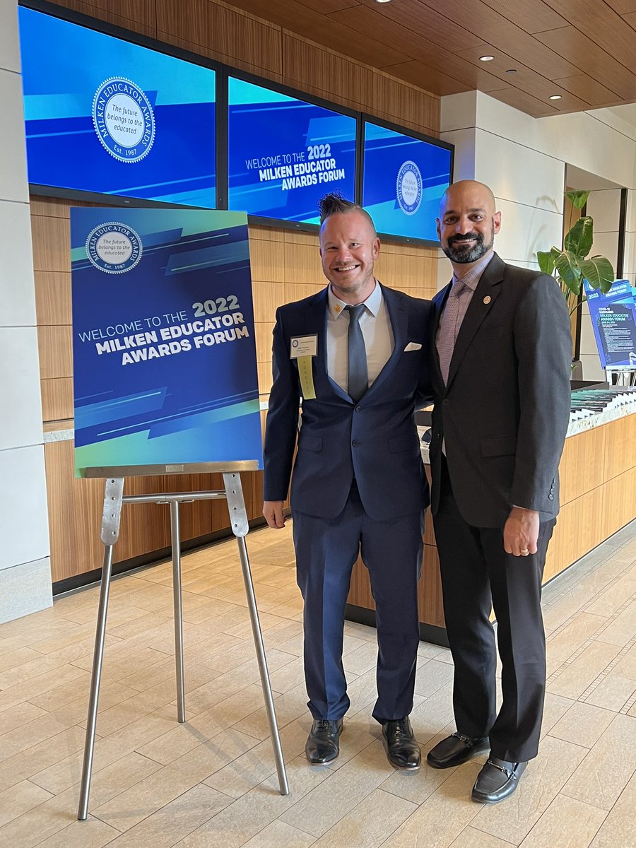 nickperuski's tweet photo. 2022 @Milken Educator Awards Forum!  I am so humbled to have had the privilege to meet so many phenomenal educators from across the country. I’m ready to be 10% bolder! https://t.co/hFCT0WDlh1