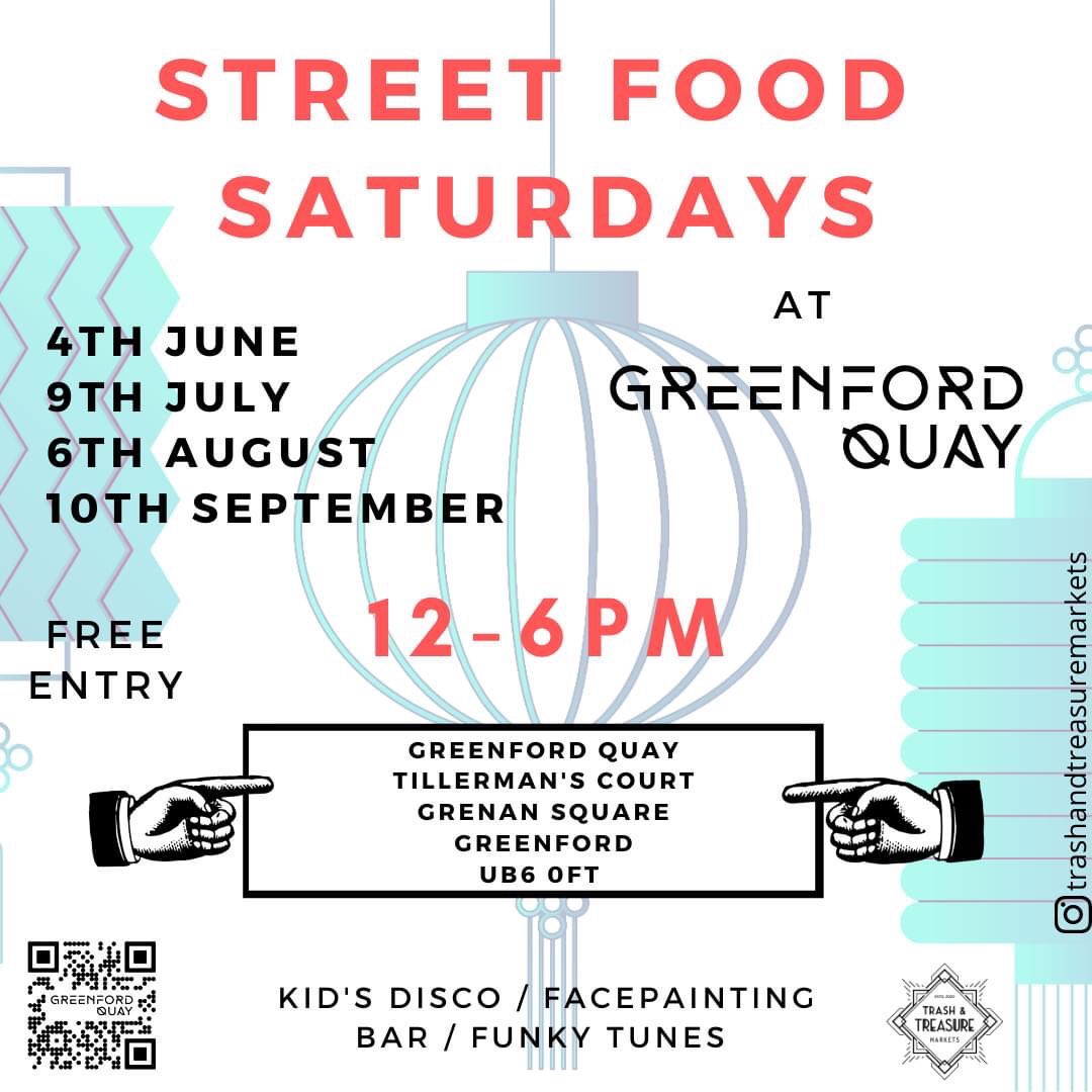 DrAyshaRaza's tweet image. Lots of waterside festivities at the #TrashAndTreasure Street Food Market @GreenfordQuay lots of lovely yummy things to try &amp;amp; enjoy. Happening every month over the summer.