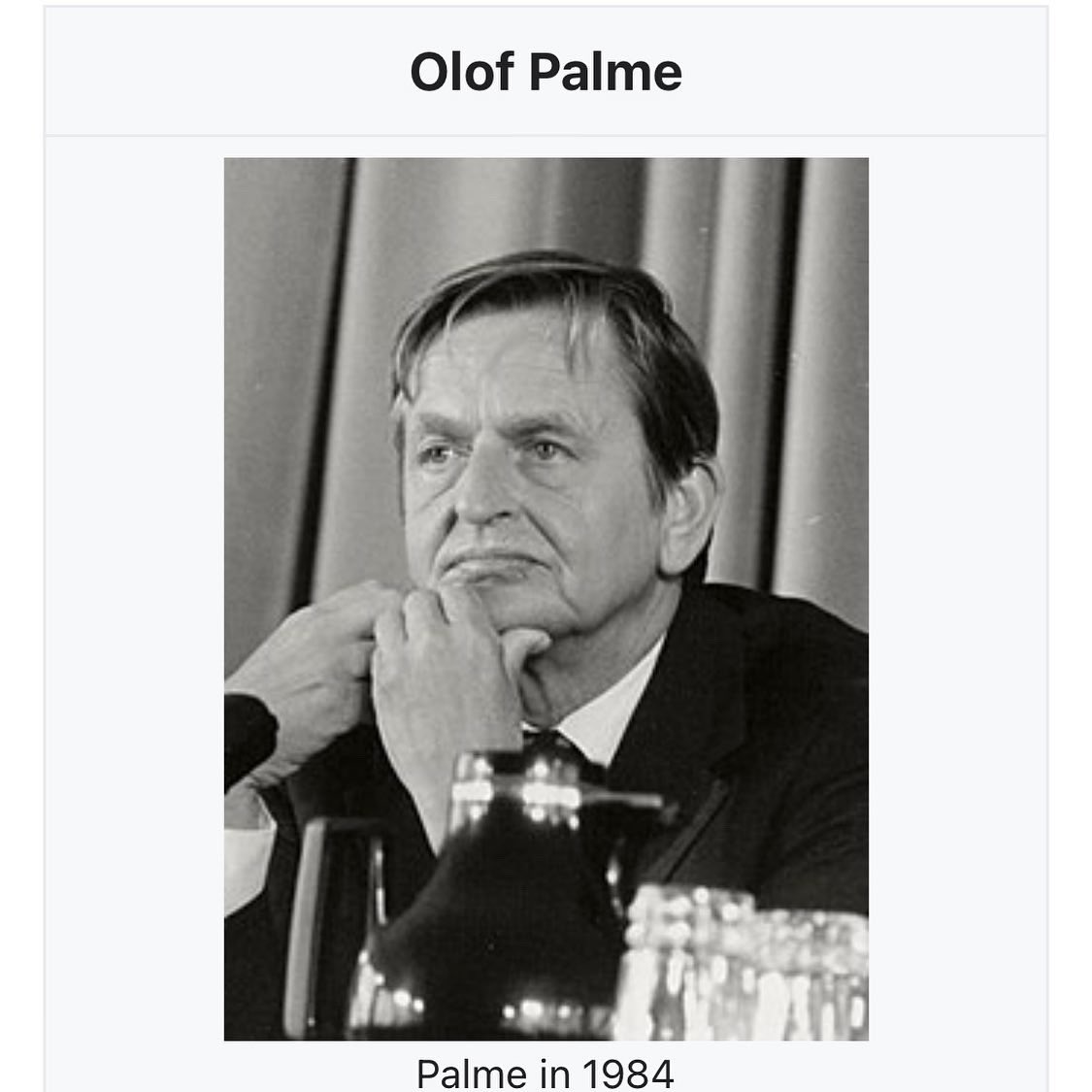 Durante mi visita de trabajo en Estocolmo, expresé mis respetos a la memoria de Olof Palme, ex primer ministro de Suecia, y amigo de dominicanos, entre ellos José Francisco Peña Gómez. Fue asesinado el 28 de febrero de 1986. Pilar del estado de bienestar que tiene Suecia hoy día.
