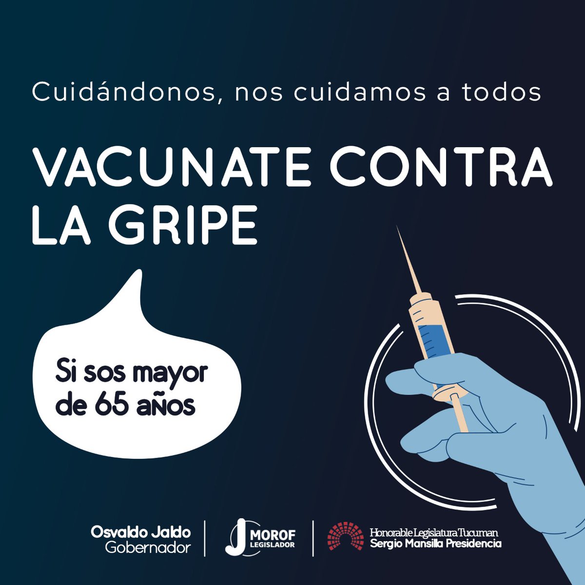 JavierMorofok's tweet photo. Con la llegada de las bajas temperaturas es importante estar inmunizado contra la gripe. Para vacunarte te podes acercar a nodos de vacunación, hospitales, policlínicas y CAPS. 𝐂𝐮𝐢𝐝𝐚́𝐧𝐝𝐨𝐧𝐨𝐬, 𝐜𝐮𝐢𝐝𝐚𝐦𝐨𝐬 𝐚 𝐭𝐨𝐝𝐨𝐬.
#JavierMorof
@MSALUDTUC https://t.co/GRX6HUEI6O