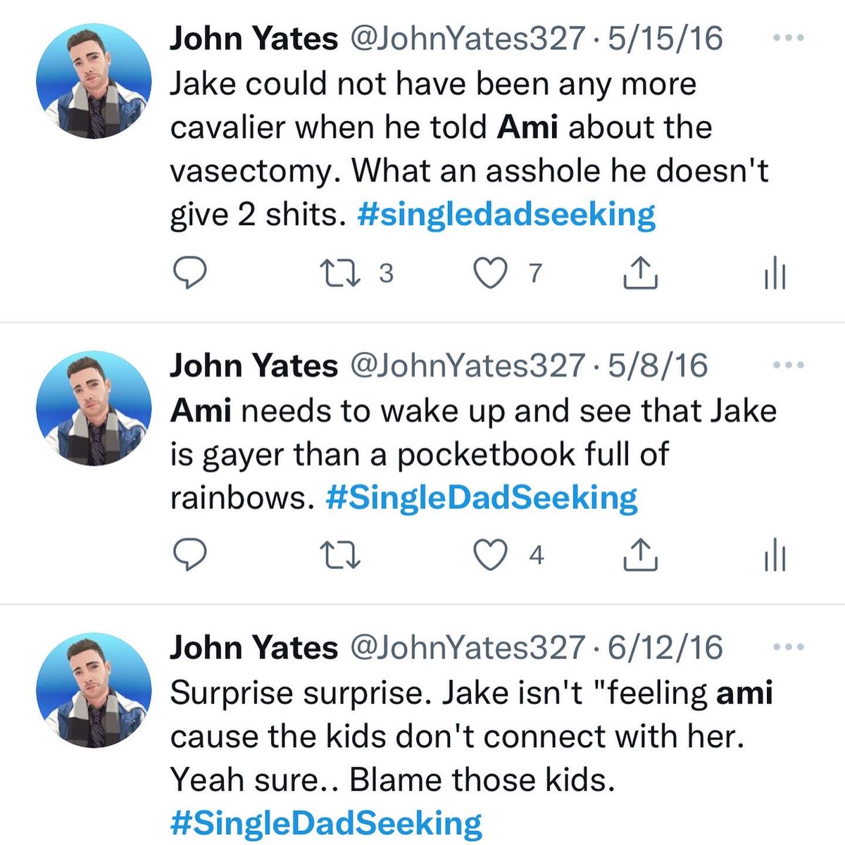 JohnYates327's tweet photo. My life as a blogger has come full circle - #SingleDadSeeking was one of the first shows I tweeted about & I always knew I’d run into Ami at some point cause she was one of the first cast members I ever spoke too. Please check her page she has incredible artwork! IG animalsbyami https://t.co/yrX5doayea