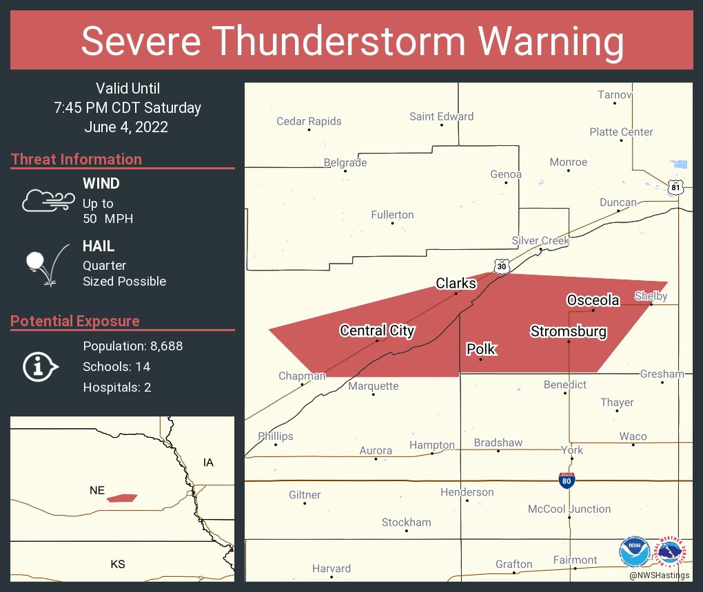 NWS Severe Tstorm on Twitter "Severe Thunderstorm Warning including
