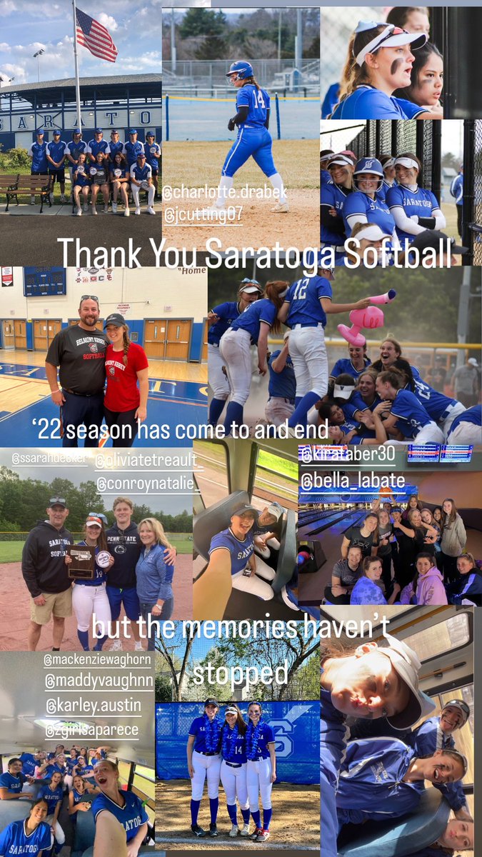 I want to thank <a href="/TogaSoftball/">Saratoga HS Softball</a> for the best 4 years! I want to also thank all the my family members especially my parents and brother for supporting me through it all! And to all of the support from the community thank you 
#14out 💙🤍