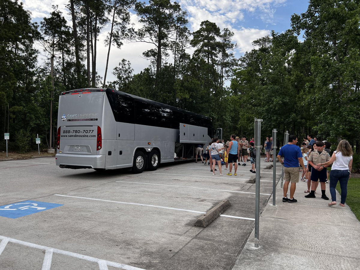 Troop 889 starting the trip to Camp Woodruff!