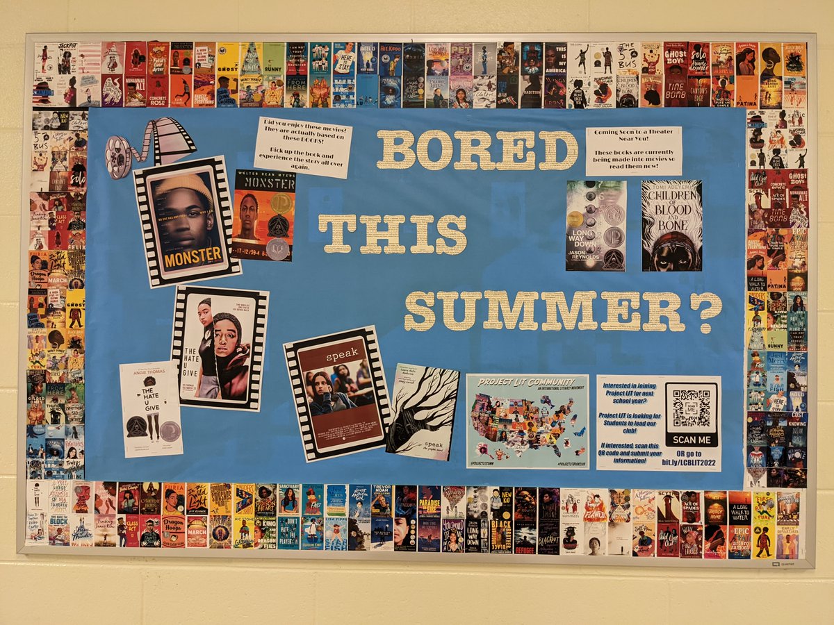 LCBProjectLIT's tweet photo. Sending students out this summer with our #ProjectLit board - Movies that were made from books! And books to be made into movies ;) https://t.co/vHsyq3bsjx