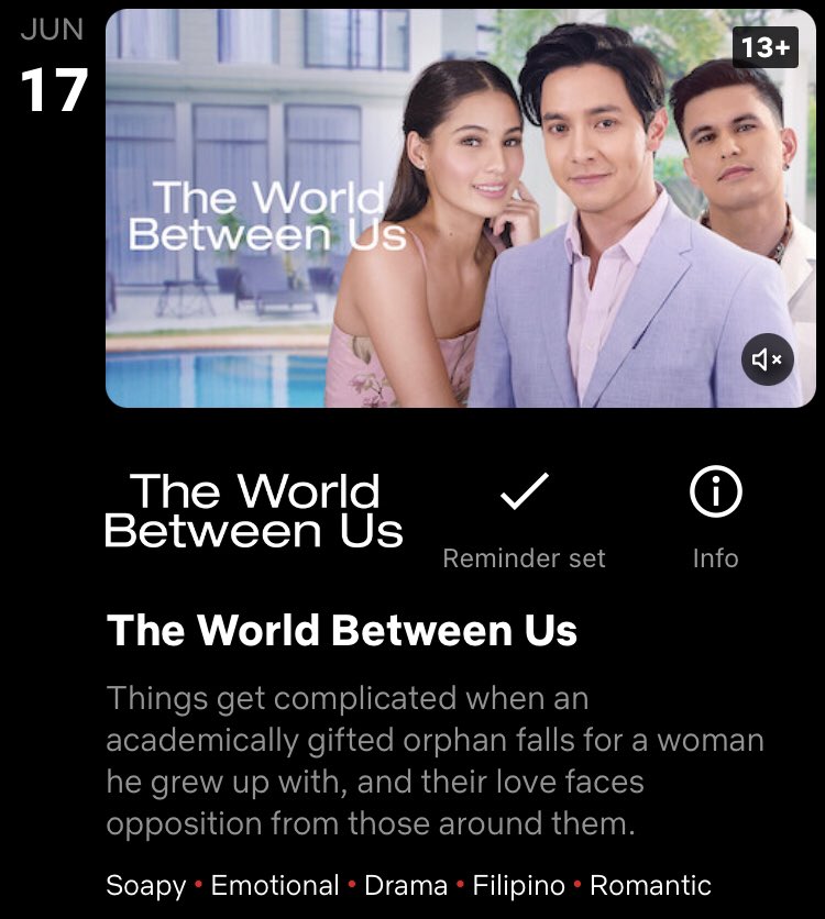 tineeee_18's tweet photo. Sabay sabay natin panoorin ulit ang #TheWorldBetweenUs sa netflix sa June 17😁

#AldenRichards https://t.co/LsygLXh6Pm