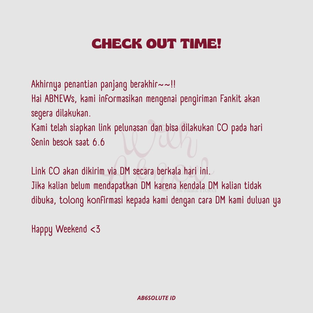 ab6solute_id's tweet photo. <RT> Pengiriman Fankit!!
Hai ABNEWs, akhirnya penantian panjang akan berakhir~~🥰
Detail silahkan baca tulisan di bawah ini ya 💙

#WITHABNEW #AB6SOLUTEID
@AB6IX_ID https://t.co/gDsX2e4zsG