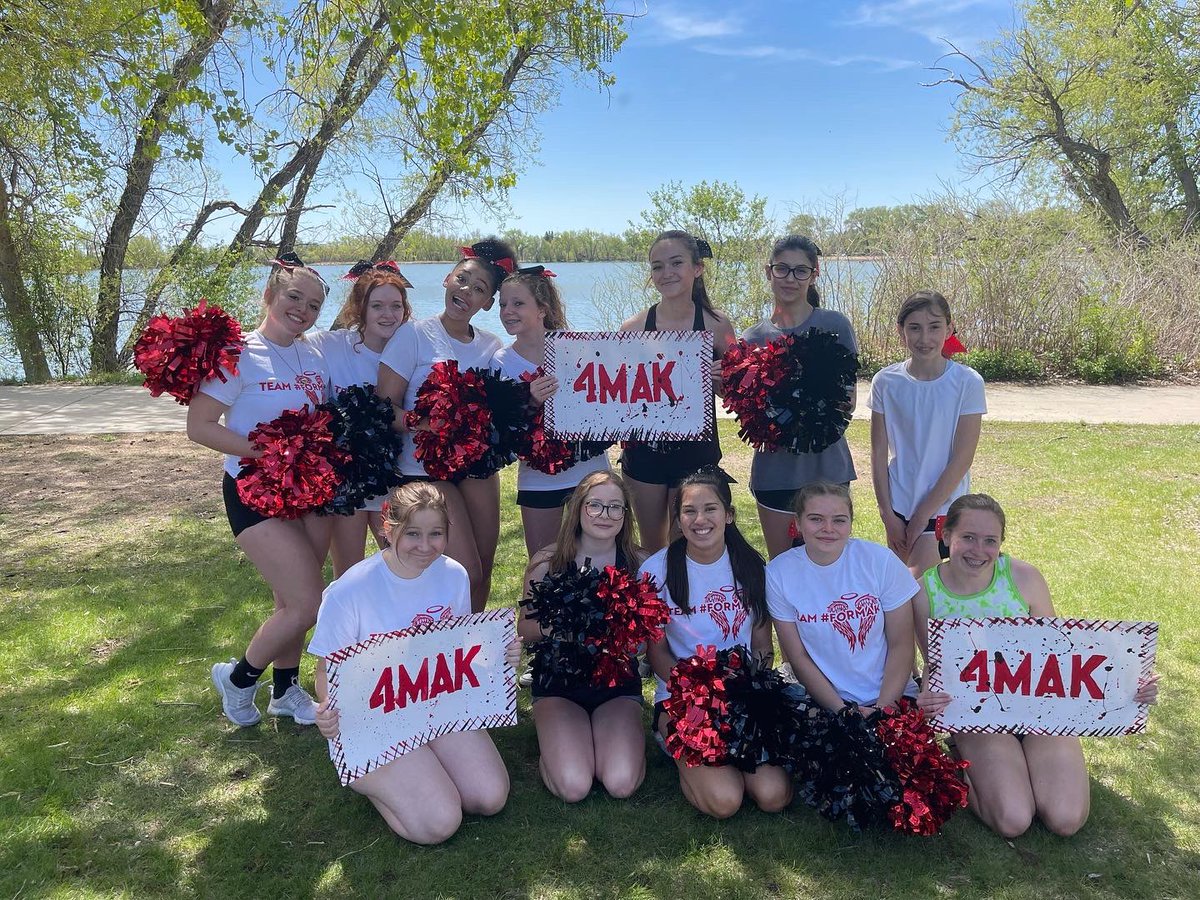whit_squared's tweet photo. Central cheerleaders and dancers supporting the #ForMak walk/run this morning! Congratulations to the participants and #ForMak, you are doing amazing work! โค๏ธ๐ค https://t.co/9Z8F2QrlBM