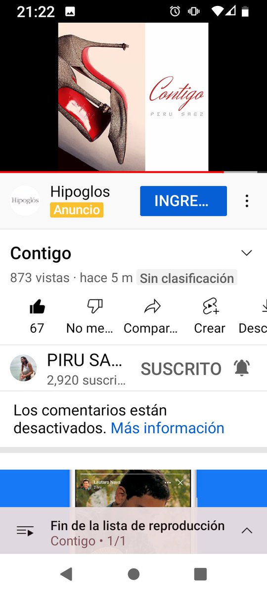 Sería bueno irnos a otra parte
Que nos disculpen, pero llegaremos tarde
Y si te encuentro, me voy
Contigo ya me voy
Contigo me voy
Me voy.
Me encanta esta canción no puedo dejar de escucharla 🙌🎶🎤 gracias <a href="/pirusaezoficial/">Piru Saez</a>
Por este temazo🎶🙌🎤💜