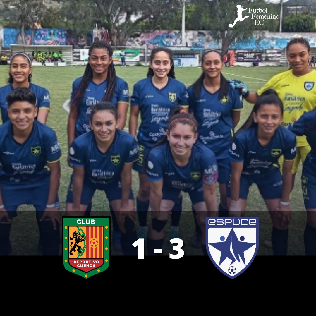 Con esta victoria de visita, el cuadro capitalino se afianza en el 3er lugar de la Zona 2 de la #SuperLigaFemenina 🇪🇨.

<a href="/DCuencaOficial/">Club Deportivo Cuenca</a> 1️⃣ - 3️⃣ <a href="/EspuceFutbol/">Espucemásquefútbol</a>

Por su lado, las morlacas jugaron con nuevo DT por la salida del estratega Kleber Bravo, sin sumar puntos.