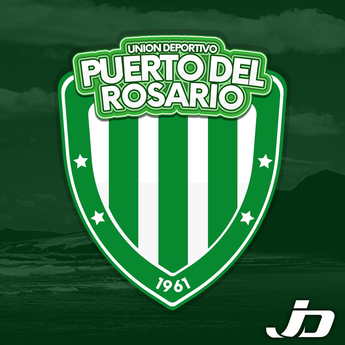 PuggoDesigns's tweet image. U.D. Puerto Del Rosario | Concept Club | A club from a small island with massive personality. Logo features vibrant colours from the Fuertaventura flag alongside a distinct typeset. Kits are based on the fun &amp;amp; exciting nature of the club! 🟢⚪️ #FM22 #CustomClub #LogoDesign