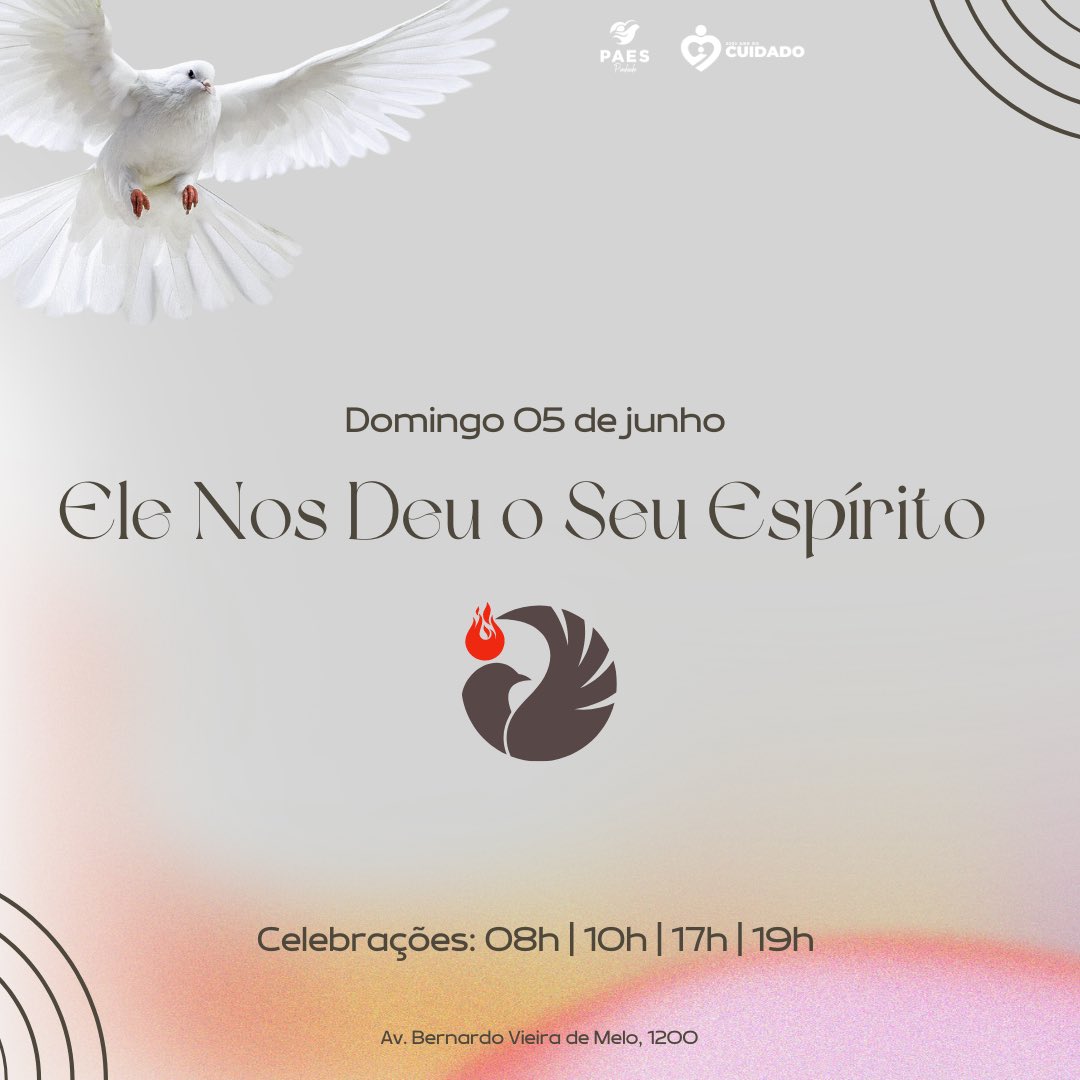 somospaes's tweet photo. AMANHÃ! 🔥🕊
Domingo de Pentecostes com série nova de mensagens! 😍

#pentecostes #PAESpiedade https://t.co/nGt1ui2Vl7