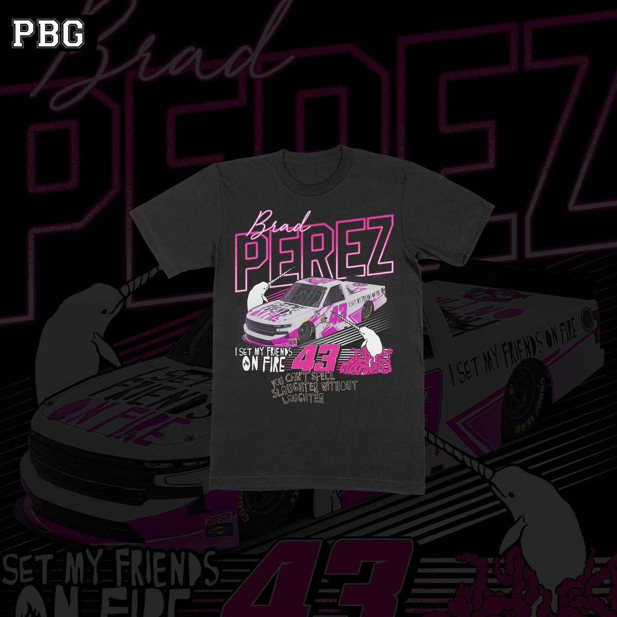bradxperez's tweet photo. alright y'all, we can make the @ismfofmusic @RBR_Teams truck happen!!!

thanks to @nateismfof and everyone behind the scenes im now taking orders for the 🍞 x ISMFOF t-shirt!!!

if we sell 300 of these bad boys SONOMA WILL HAPPEN!

https://t.co/v4vIViZ5tq GET THAT!! https://t.co/KtIwfsNQBH