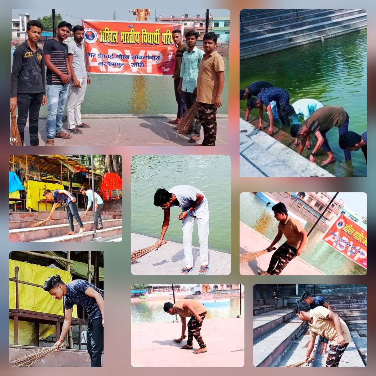 AbvpKheri's tweet photo. आज विश्व पर्यावरण दिवस पर ABVP के आयाम Students for Seva (SFS) के कार्यकर्ताओं ने शिव मंदिर स्थित पवित्र तीर्थ की सफाई की गई ।
#AbvpAwadh #AbvpGolaLakhimpur #AbvpSFS
@AbvpKheri
@AnkurGu54234901 https://t.co/tnTIjQyAp0