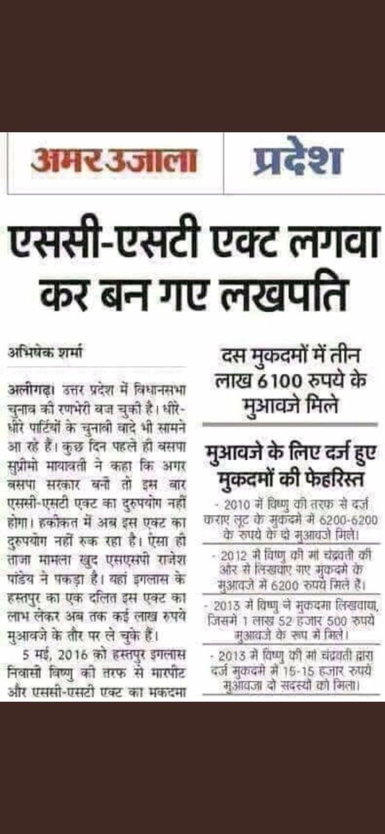 SawarnArmyHelp's tweet photo. तालिबानी कानून ScSt एक्ट
ऐसे कितने लोगों का घर बर्बाद होता है इसका जिम्मेदार आखिर कौन है..
इसका जीता जागता सबूत #ललितपुर के विष्णु तिवार�� है जो #20_साल की सजा काट कर आए वह भी #निर्दोष ऐसे कितने विष्णु तिवारी आज भी बलि चढ़ाए जा रहे हैं।
@SawarnArmychief
#Stop_MisUse_Of_ScStAct https://t.co/64zNuhpW77