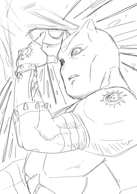 昨日のリクエスト配信で描いた絵①・キラークイーン・球磨川禊・コムギ・ヴァンプ様 